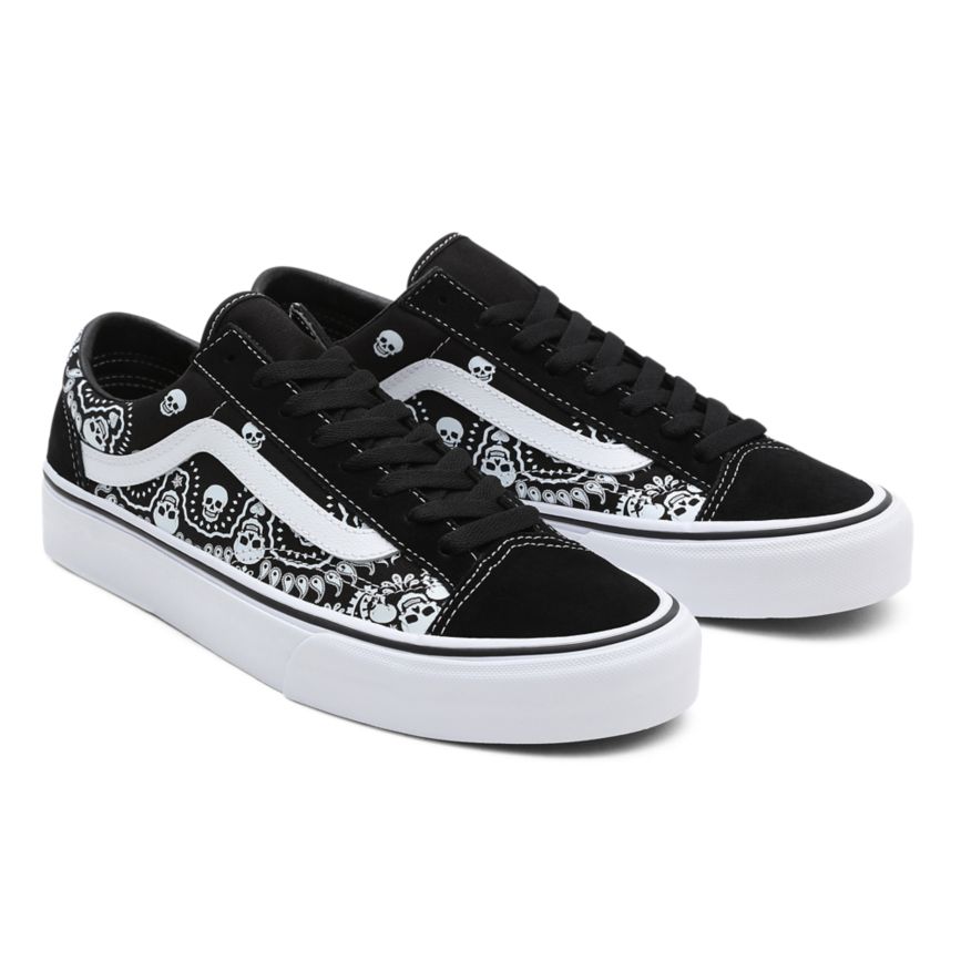 Vans Bandana Style 36 Dam Svarta/Vita - Vans Låga Skor Online (HCZKS2695)